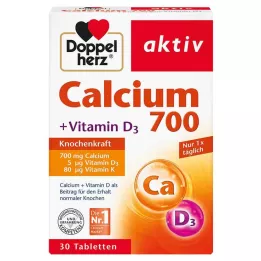 DOPPELHERZ Kalsiyum 700+Vitamin D3 tabletleri, 30 adet
