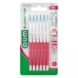 GUM Çift Yönlü Diş Arasıb.1,2 mm pembe, 6 adet
