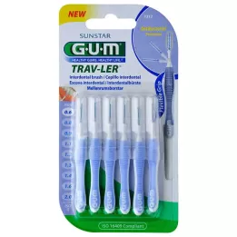 GUM TRAV-LER 0.6mm mum açık mavi diş arası fırçası, 6 adet