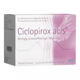 CICLOPIROX acis 80 mg/g etken maddeli oje, 6 gr