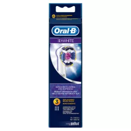 ORAL B Fırça başlıkları 3D Beyaz, 3 adet