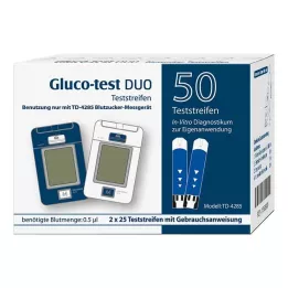 GLUCO TEST DUO Test şeritleri, 50 adet