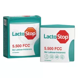 LACTOSTOP 5.500 FCC Tablet tıklama dağıtıcısı, 50 adet