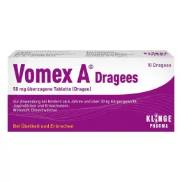 VOMEX A Drajeler 50 mg kaplı tabletler, 10 adet