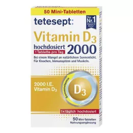 TETESEPT Vitamin D3 2.000 film kaplı tablet, 50 adet