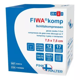 SCHLITZKOMPRESSEN 7,5x7,5 cm steril 12 yollu, 25X2 adet