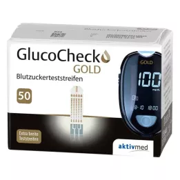 GLUCOCHECK GOLD Kan şekeri test şeritleri, 50 adet
