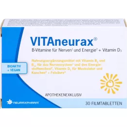 VITANEURAX B vitaminleri + D3 film kaplı tabletler, 30 adet