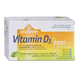Sağlıklı form D3 vitamini 2.500 I.e.Vega kapaklar (100 adet)