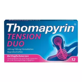 THOMAPYRIN TENSION DUO 400 mg/100 mg film kaplı tabletler, 12 adet