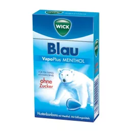 WICK BLAU Şekersiz Mentol şekerleri Clickbox, 46 gr