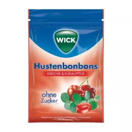WICK Yabani kiraz & Şeker torbasız okaliptüs şekeri, 72 gr