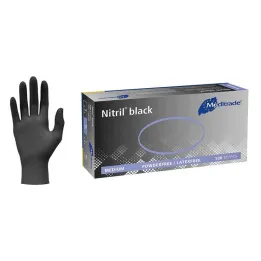 Nitril siyah Unt.Glove steril olmayan pudrasız XL beden, 100 adet