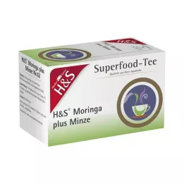H&amp;S Moringa artı nane filtre torbası, 20X2,3 g