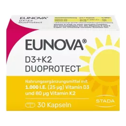 EUNOVA DuoProtect D3+K2 1000 IU/80 μg kapsül, 30 adet