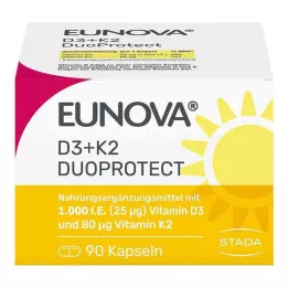 EUNOVA DuoProtect D3+K2 1000 IU/80 μg kapsül, 90 adet