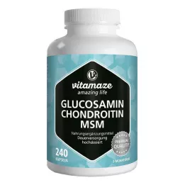 GLUCOSAMIN CHONDROITIN MSM C vitamini kapsülleri, 240 adet