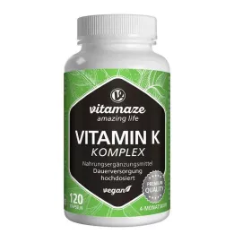 VITAMIN K1+K2 kompleks yüksek doz vegan kapsüller, 120 adet