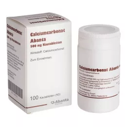 CALCIUMCARBONAT ABANTA 500 mg çiğneme tabletleri, 100 adet