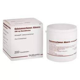 CALCIUMCARBONAT ABANTA 500 mg çiğneme tabletleri, 200 adet