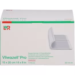 VLIWAZELL Pro süper emici kompres steril 15x20 cm, 10 adet