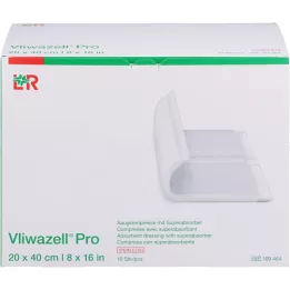 VLIWAZELL Pro süper emici kompres steril 20x40 cm, 10 adet