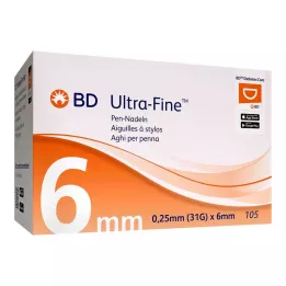 BD ULTRA-FINE Kalem iğneleri 6 mm 31 G 0,25 mm, 105 adet