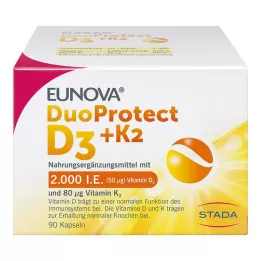 EUNOVA DuoProtect D3+K2 2000 IU/80 μg kapsül, 90 adet