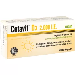 CEFAVIT D3 2.000 IU vegan sert kapsül, 50 adet