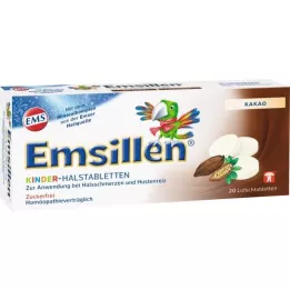 EMSILLEN Çocuk boğaz pastili kakaolu, 20 adet