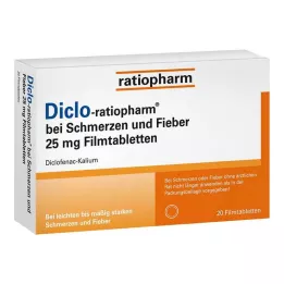 DICLO-RATIOPHARM ağrı ve ateş için 25 mg FTA, 20 adet