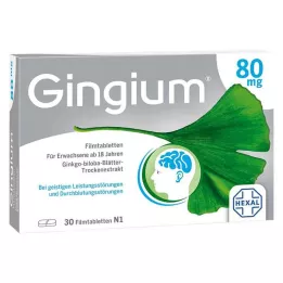 GINGIUM 80 mg film kaplı tabletler, 30 adet