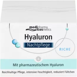 HYALURON NACHTPFLEGE kavanozda zengin krema, 50 ml