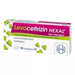 LEVOCETIRIZIN HEXAL Alerjiler için 5 mg film kaplı tablet, 18 adet