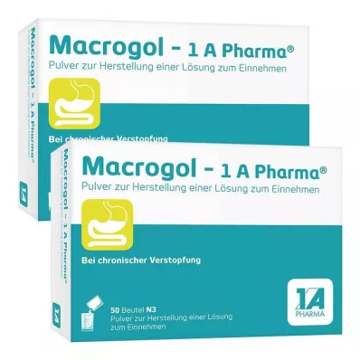 MACROGOL-1A Pharma Plv.z.Her.e.Lsg.z.Einmahlen, 100 adet MACROGOL-1A Pharma Plv.z.Her.e.Lsg.z.Einmahlen, 100 adet