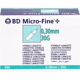 BD MICRO-FINE+ lansetler 30 G 0,30 mm, 200 adet