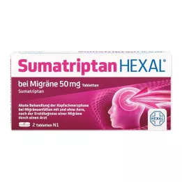 SUMATRIPTAN HEXAL migren için 50 mg tablet, 2 adet
