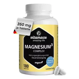 MAGNESIUM 350 mg kompleks sitrat/oksit/karbon.vegan, 180 adet