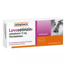 LEVOCETIRIZIN-ratiopharm 5 mg film kaplı tablet, 20 adet