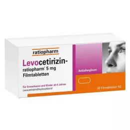LEVOCETIRIZIN-ratiopharm 5 mg film kaplı tablet, 50 adet