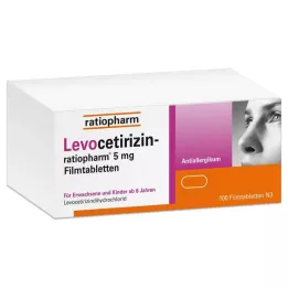 LEVOCETIRIZIN-ratiopharm 5 mg film kaplı tablet, 100 adet