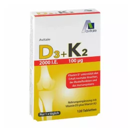 D3+K2 Vitamini 2000 IU, 120 adet