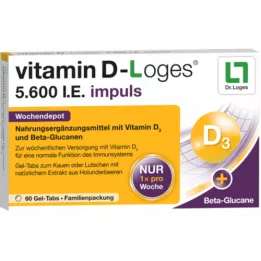 VITAMIN D-LOGES 5.600 I.U. haftalık dürtü deposu KTA, 60 parça