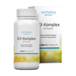 SANHELIOS Vitamin D3 Güneş Vitamin Kompleksi K2 ile, 80 adet