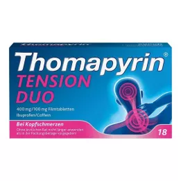 THOMAPYRIN TENSION DUO 400 mg/100 mg film kaplı tabletler, 18 adet