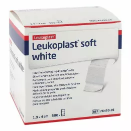 LEUKOPLAST yumuşak beyaz enjeksiyon yamaları, 19x40 mm, 500 adet