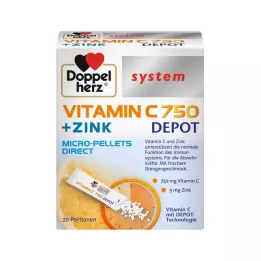 DOPPELHERZ C Vitamini 750 Depo Sistemi Peletler, 20 adet