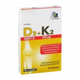 D3+K2 Vitamini 2000 IU, 60 adet