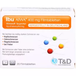 IBU AIWA 400 mg film kaplı tablet, 20 adet