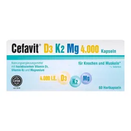 Cefavit D3 K2 Mg 4.000 IU sert kapsül, 60 adet